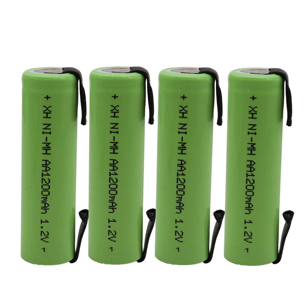 Batería recargable AA de 1,2 V, 1200 mAh, NiMH 14430, aa, con soldadura para bricolaje, maquinilla de afeitar eléctrica, juguetes de dentición, batería de seguridad