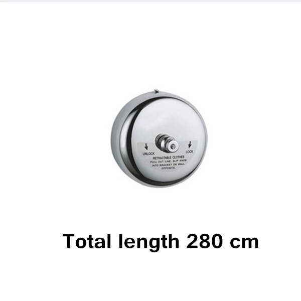 304 Stainless Steel Clothesline Wall mount Folding Clothes Horse Extendable Laundry Hanger Retractable Drying Rack Clothes Rope: Type B 280CM