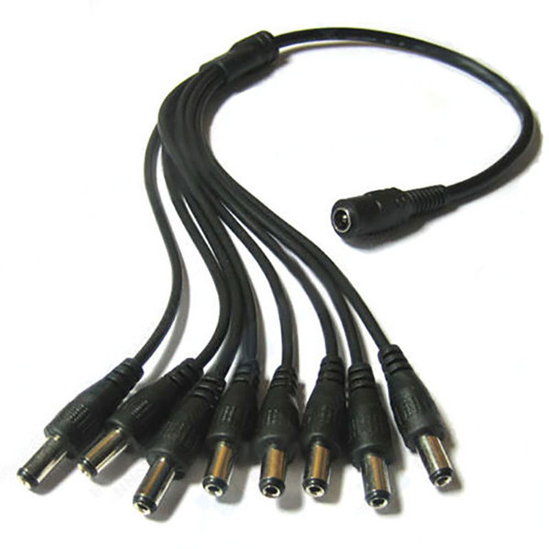 Dc 1 Tot 8 Power Splitter Adapter Kabel Voor Veiligheid Cctv Camera