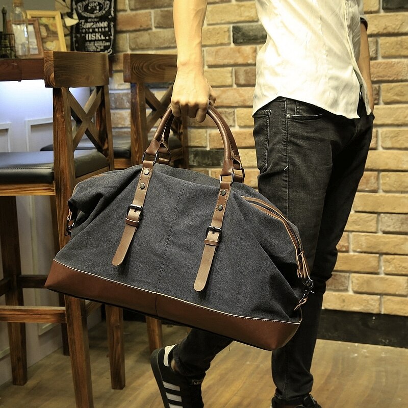 Casual Grote Capaciteit Reizen Mannen Messenger Bags Draagbare Handtas Multifunctionele Schoudertas Canvas Vintage Satchel Bag