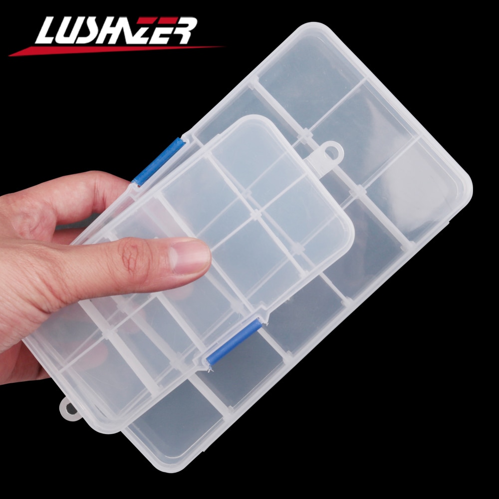 10 /15 Compartments Fishing Tackle Plastic Waterproof equipment Fish Lure fishing box for fishing Baits Adjustable Storage Box
