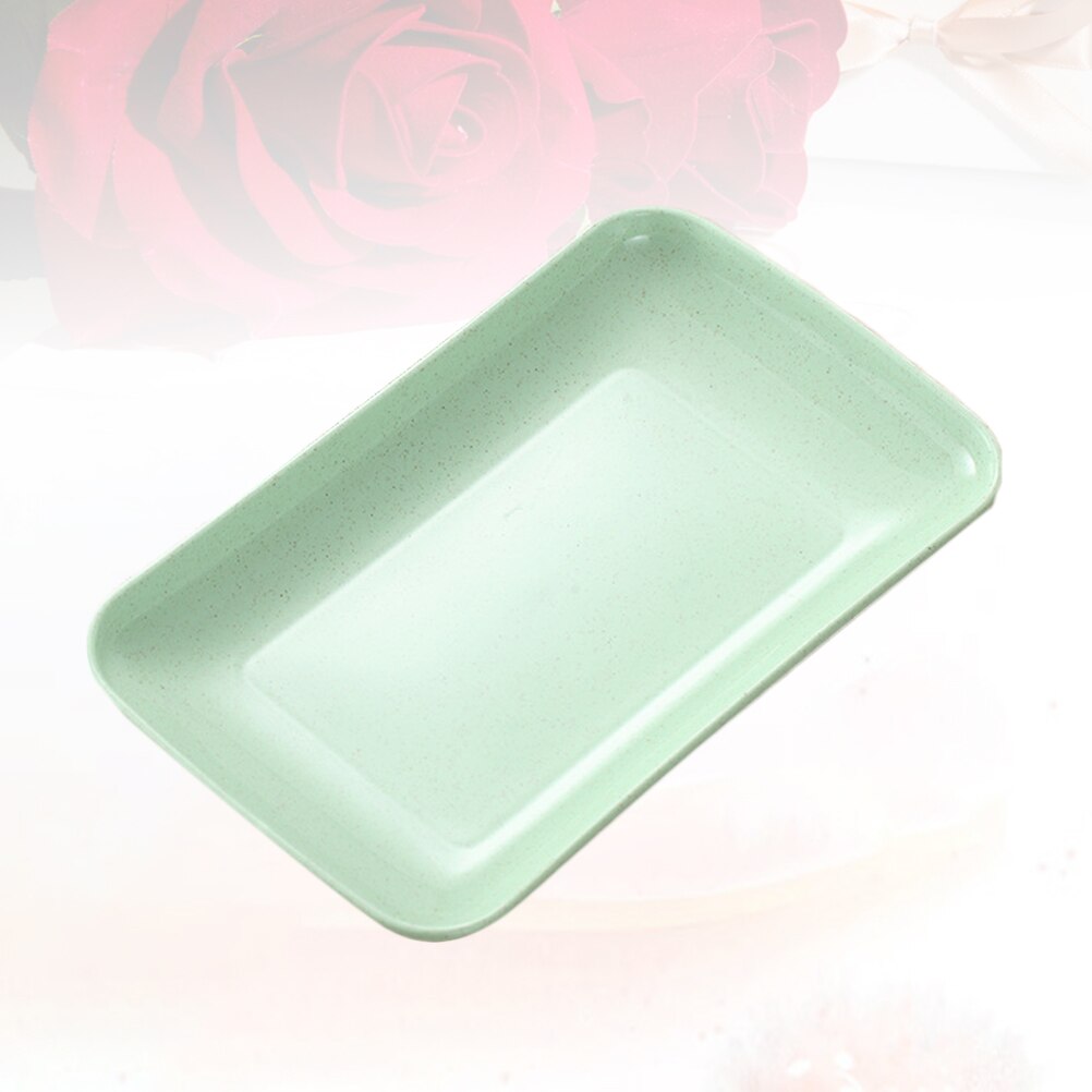 4pcs Dinner Plate Food Grade Lightweight Eco-friendly Dinner Dish for Home Hotel Restaurant: Green