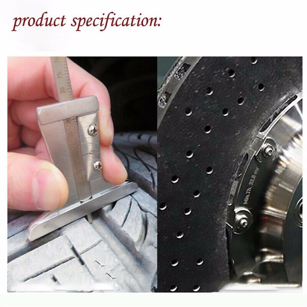 Digital Caliper Brake Disc Vernier Tyres Brake Disc Caliper Measuring Pad Wear Thickness Test Tool