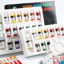 Pintura textil de color, pintura acrílica diy, tinte de graffiti pintado a mano, no tóxico, impermeable, 12 colores, 18 colores