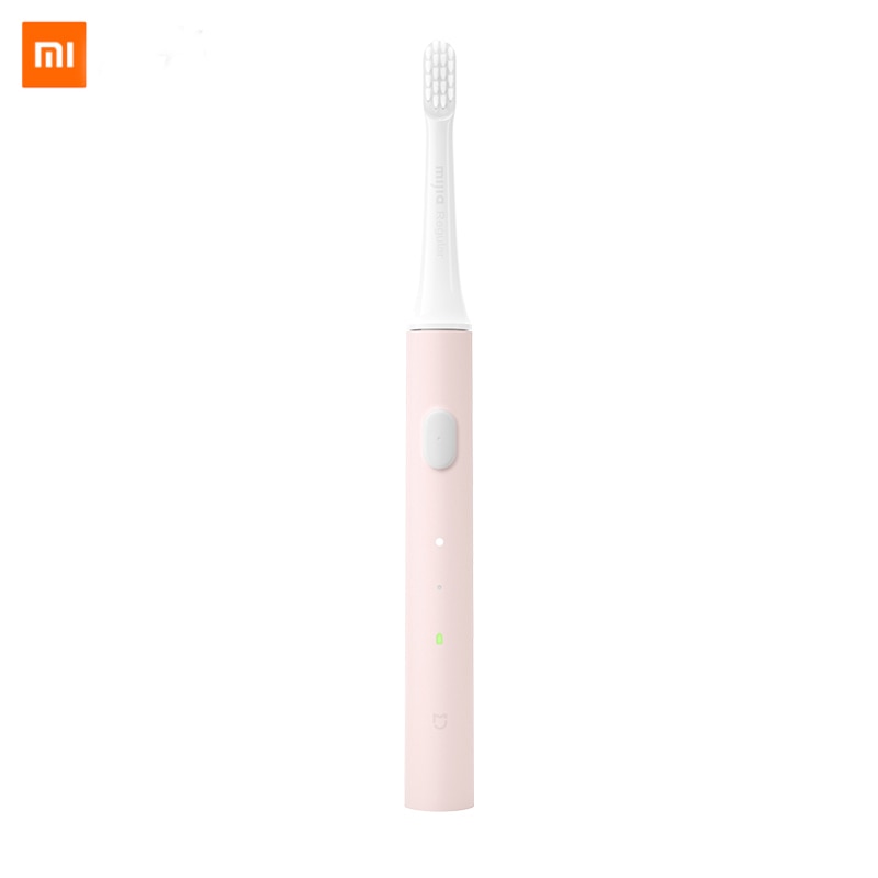 Xiaomi mijia sonic electrich tandbørste ultralyd automatisk børstetand hurtigere usb genopladelig ipx 7 vandtæt: Lyserød