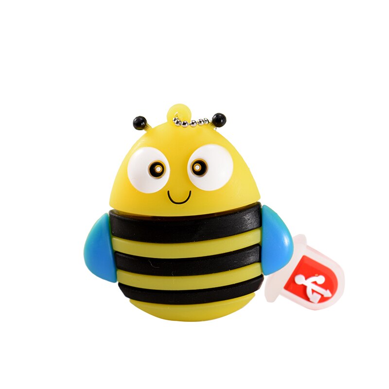 JASTER Cartoon penguin usb flash drive owl pendrive 4gb 8gb 16gb 32gb 64GB fox pendrives usb 2.0 cute animal memory stick: 32GB / bee