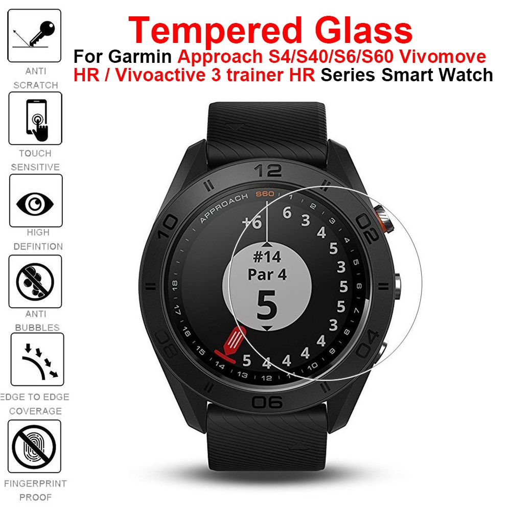 Dla Garmin podejście S4 S6 S60 S40 ochronne szkło hartowane na ekran Film dla Garmin vivomove vivoactive 3 trener HR inteligentny zegarek