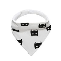 Baby Bibs Burp Cloths Printed Dribble Triangle Waterproof Bibs Breastplate Baby Cotton Bandana Drool Bibs Feeding Saliva Towel: Ghost