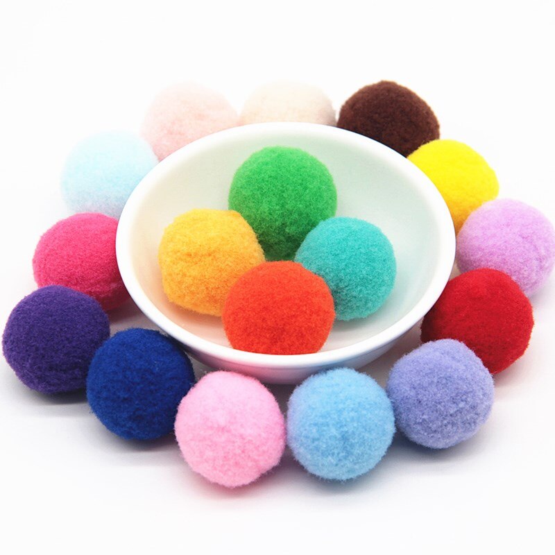 Mini pompones esponjosos de colores variados para decoración del hogar, manualidad de juguete DIY, suministros de decoración para bodas, 32-500 Uds., 8/10/15/20/25/30mm