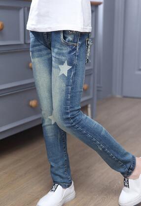 4 6 8 10 12 anos bebê menina jeans moda primavera/outono meninas calças de brim crianças roupas menina algodão casual lápis: 11