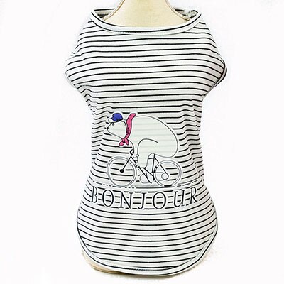 Doggyzstyle sommer isbjørn vest kæledyr hund kat skjorte forårs vest hvalpe skjorte tøj til små hunde chihuahua: Sort / Xl