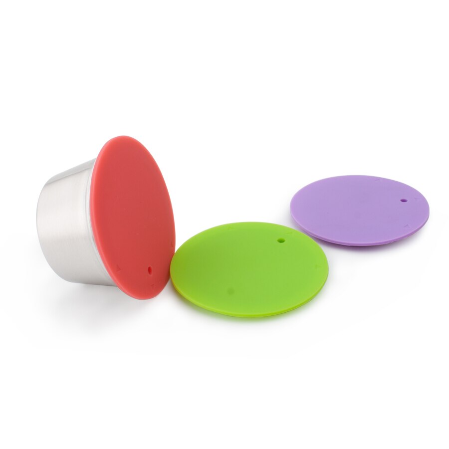 Cápsula reutilizable apto para cafetera Dolce Gusto color rojo/Cápsula de metal de acero inoxidable