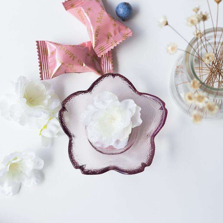 Platos bonitos pequeños de cristal de cereza, Boles pequeños para frutas, ensaladas, plato de postre, vajilla, plato de salsa, productos de Decoración de cocina, 1217