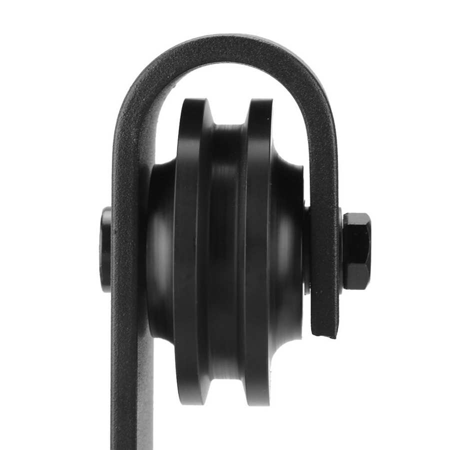 1 paire de rouleaux de Rail de voie de poulie de Rail coulissant d'acier au carbone muet pour la maison