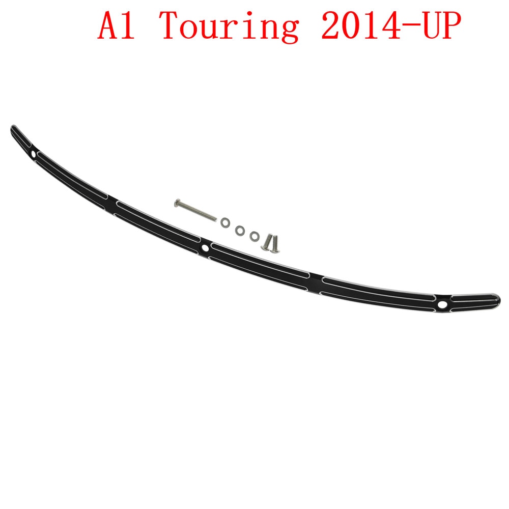 Motorfiets cnc windscherm windscherm trim aluminium zwart/chroom voor harley touring street glide tri glide electra glide 1996-19