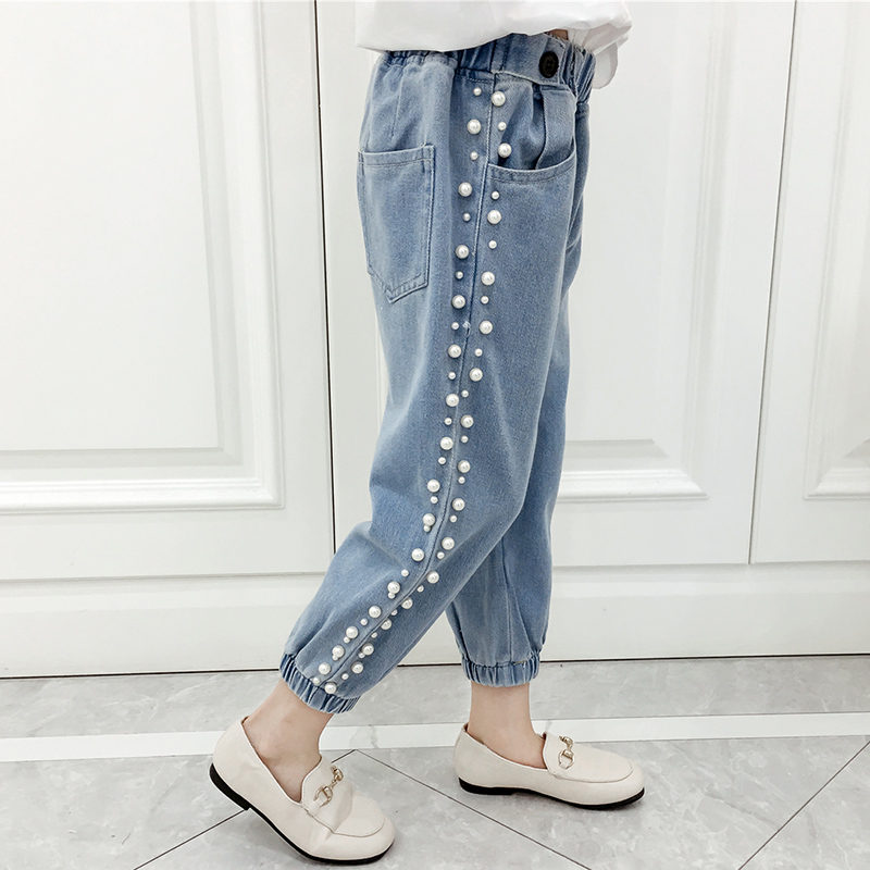 Vaqueros Acampanados Vaqueros Con Perlas Pantalones Vaqueros