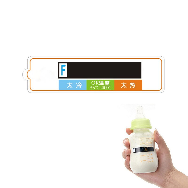 Pegatina para biberón de bebé, probador de temperatura, seguridad, biberón de leche, tarjeta de medición de temperatura, tira de papel, pegatina