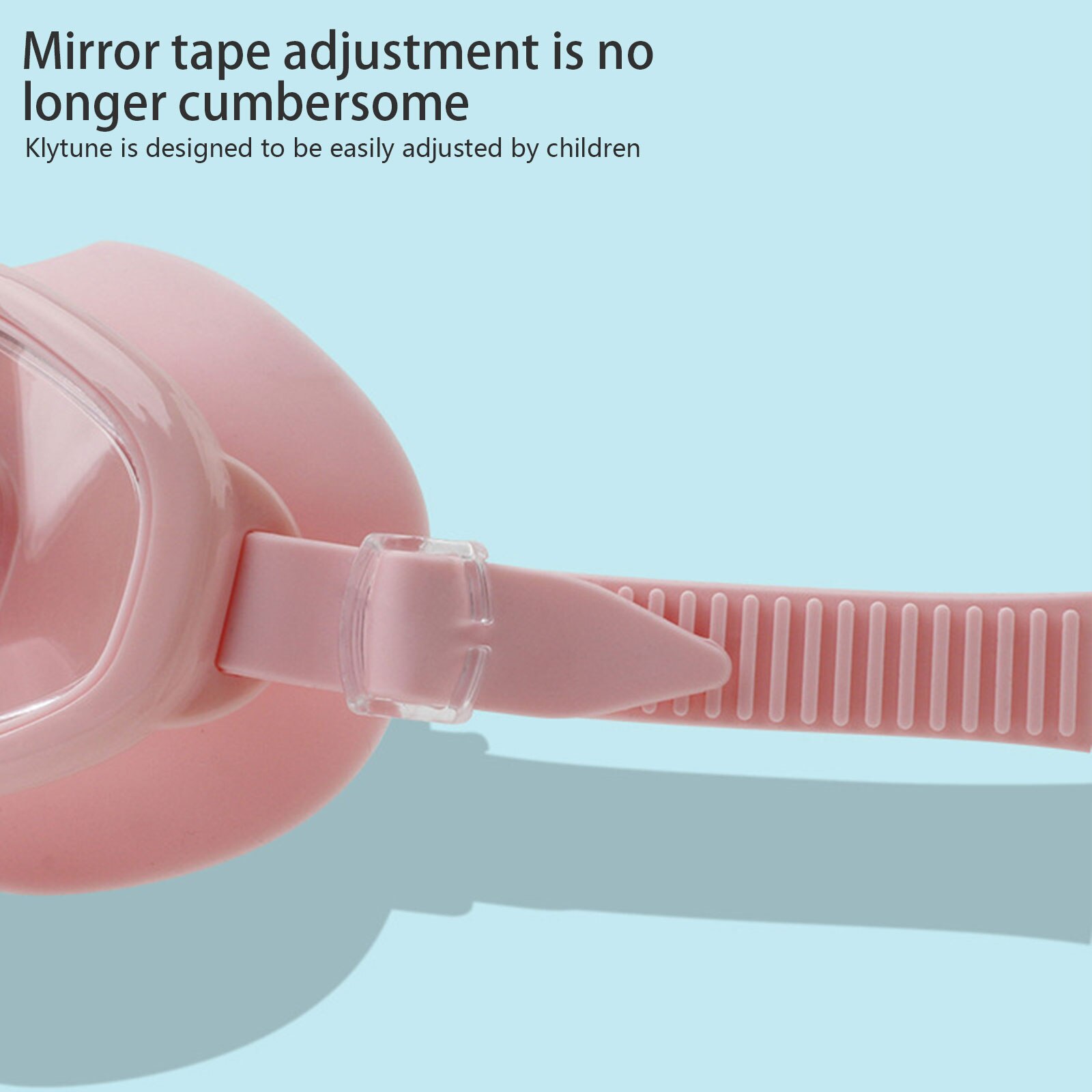 Children's Swimming Glasses Practical PC Lens Ultra-Wide View Antifog Silicone Mirror Goggles Adjustable Conjoined Earplugs