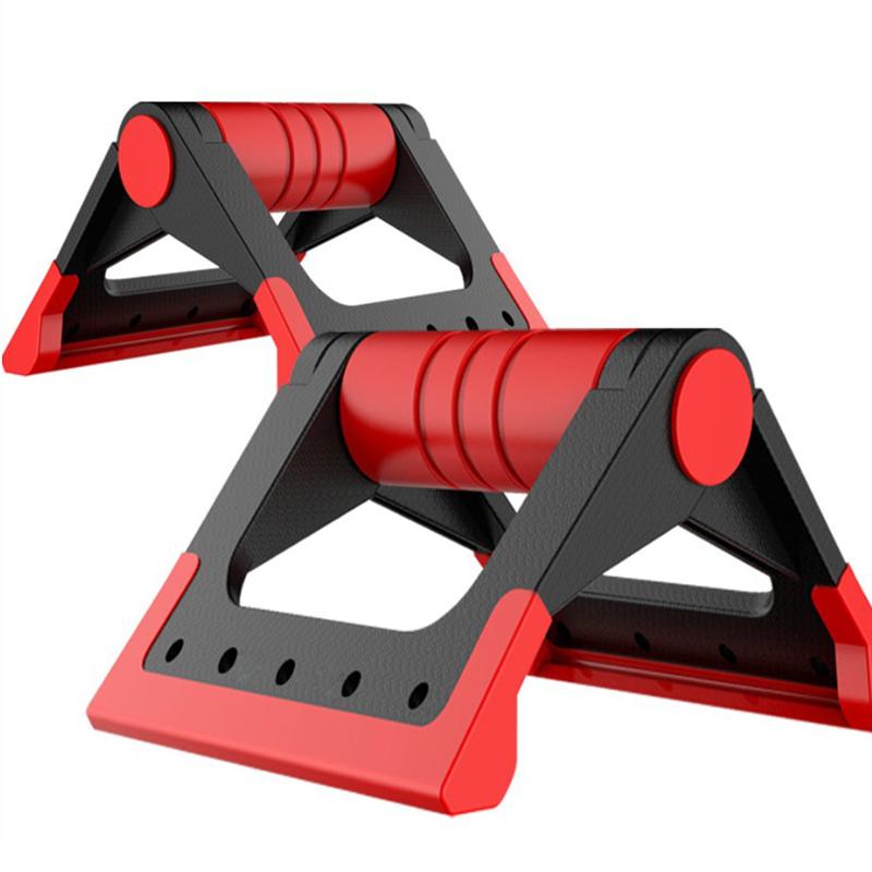 1 Paar Push-Ups Stands Opvouwbare Push-Up Beugel Thuisgebruik Vrouwen Fitness Push-Ups Stand Push-Up Rack Mannen Fitness Apparatuur (Rood)