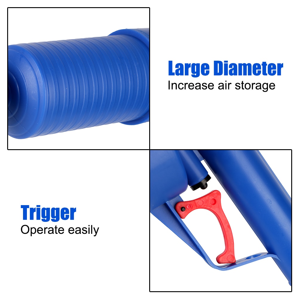 Dredge Pipe Sewer Sinks Basin Pipeline Clogged Remover Air Pump Pressure Unblocker Manual Pipe Plunger Drain Cleaner