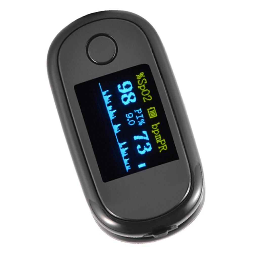 Usb Charing Oximeter Vinger Clip Blood Oxygen Monitor Polsslag Oxygen Oximeter Voor Mannen Vrouwen (Zwart): Black