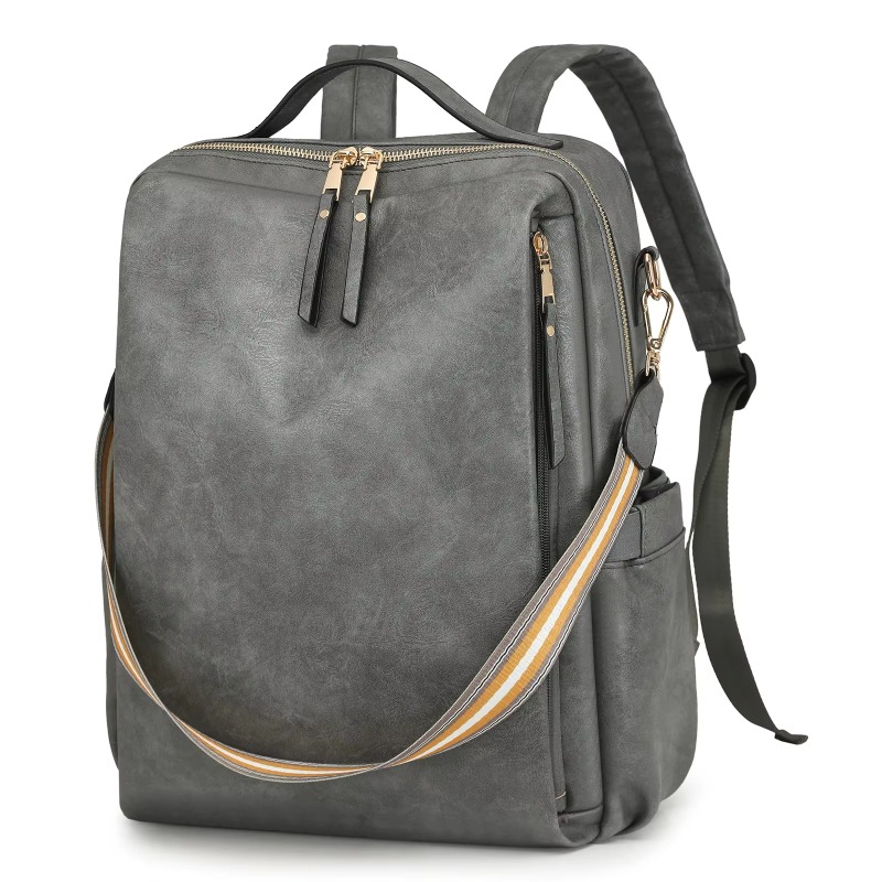Rucksack-Geldbörse für Damen, wasserdichter PU-Leder-Rucksack, Diebstahlschutz, leicht, modisch, Mehrzweck-Reise-Umhängetasche, Handtasche