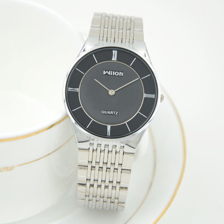 Wilon Vrouw Man Paar Eenvoudige Leisure Zakelijke Horloges Volledige Roestvrij Staal Horloges Horloge Quartz Horloge 2 Pin Klok