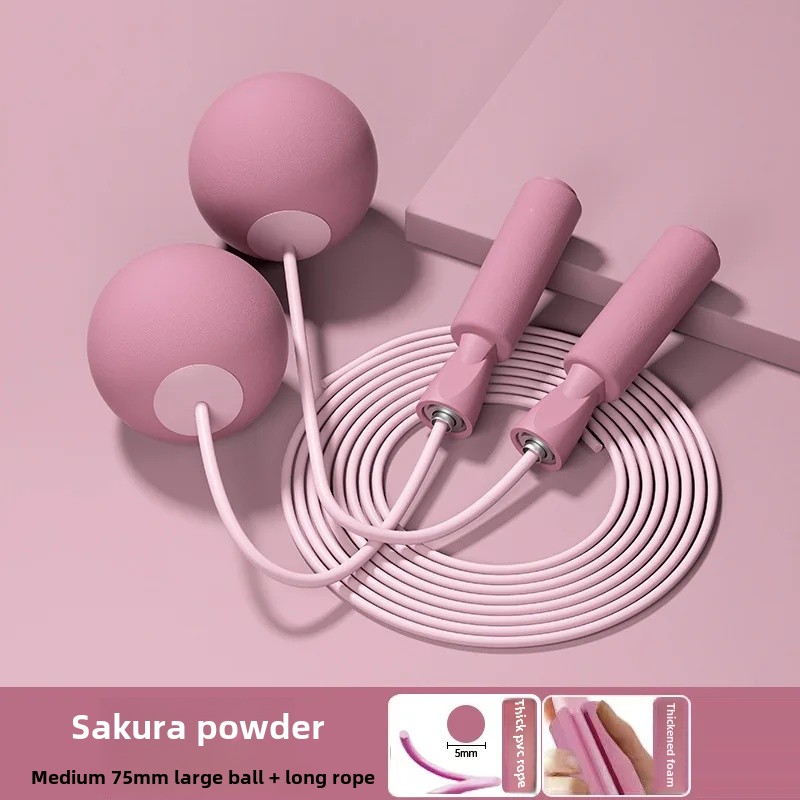 Cuerda de saltar ponderada inalámbrica , Fitness, quema de grasa, pérdida de peso, cuerda de saltar de bola grande gruesa para deportes y entretenimiento: Gris oscuro