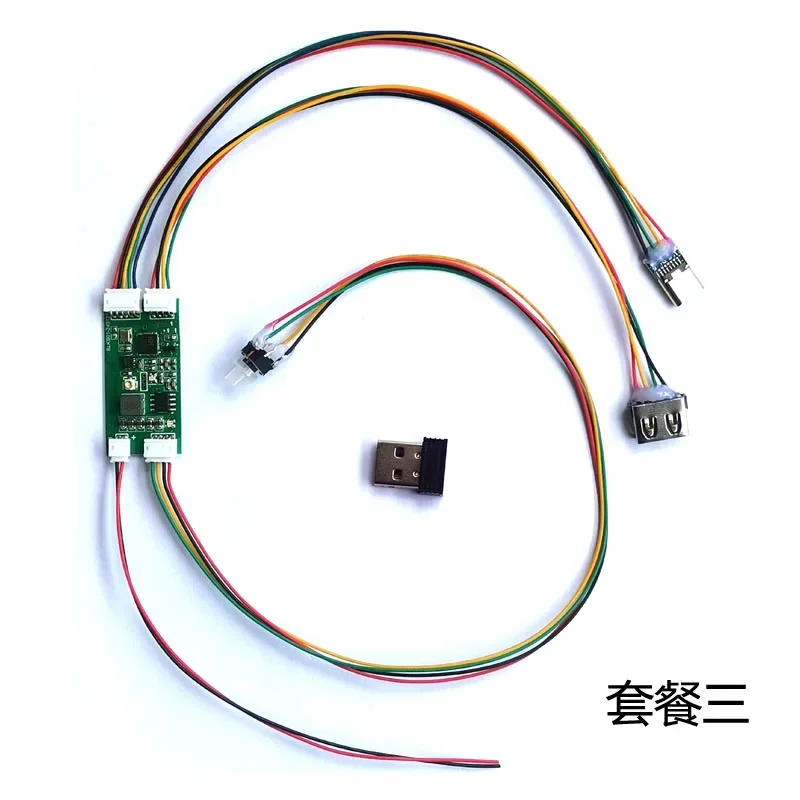 Wired Mechanical Keyboard To Wireless Bluetooth Converter DIY Module USB Wireless 2.4G Three-mode Multi-device Switching: Brown