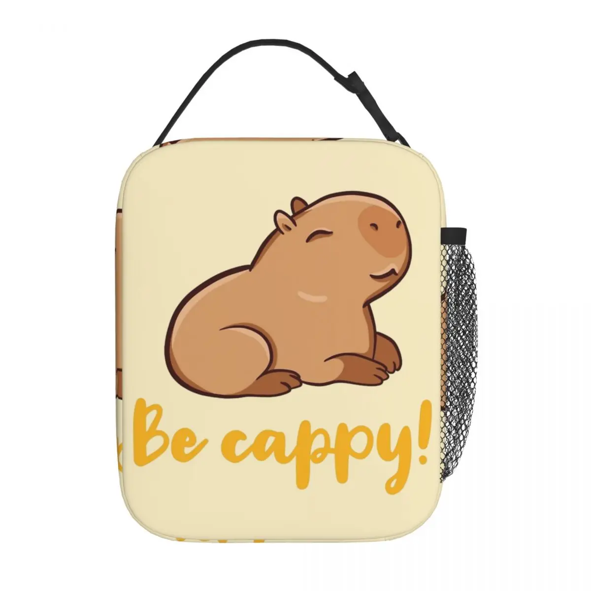 Bee And Capybara Thermal Insulated Lunch Bags for Travel Bee Cappy Reusable Food Container Bags Cooler Thermal Lunch Boxes: GRAY