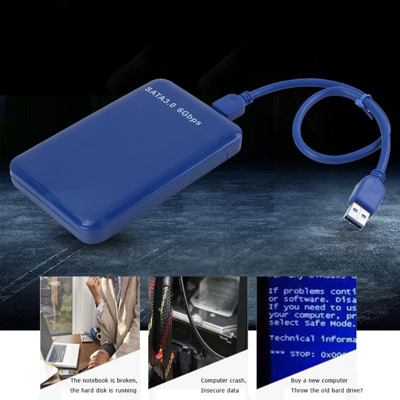2.5 Inch USB3.0 Naar Sata 3.0 Hdd Box Harde Schijf Externe Behuizing Ssd Case Box Voor 7Mm/9.5Mm 2.5-Inch Sata I/Ii/Iii
