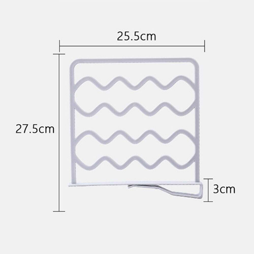 1Pc Plastic Shelf Divider Wardrobe Storage Layered Separator Plate Fender Closet Shelves For Box Warwdore Clothing Organizer: 25.5x27.5cm