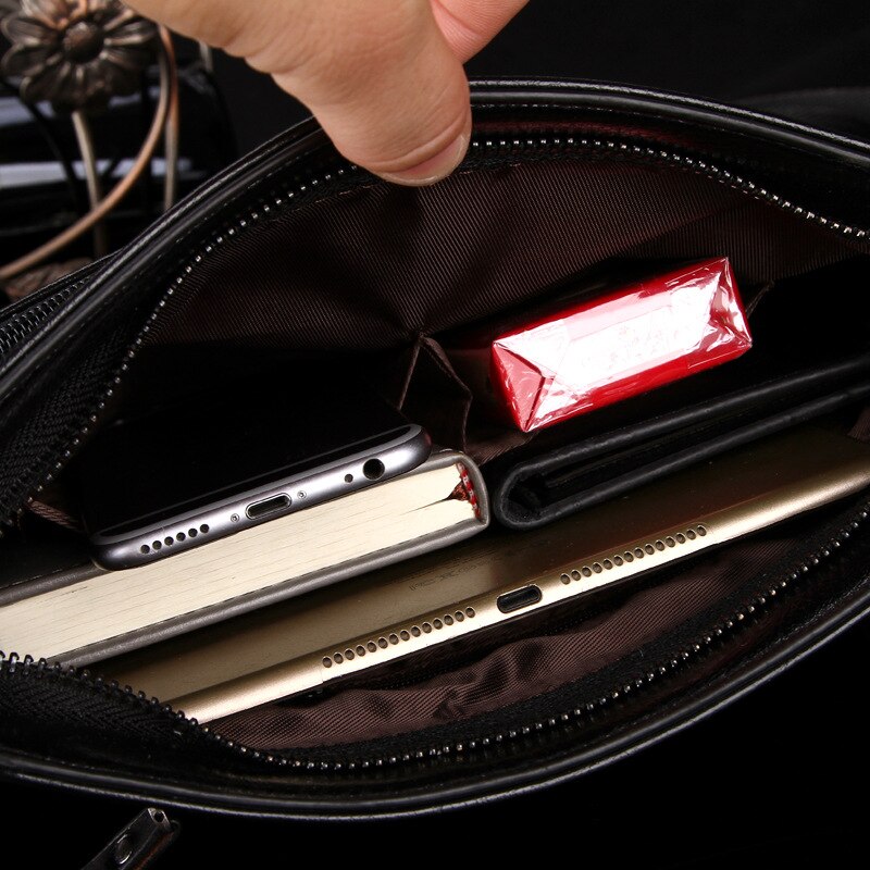 Men's Bag Men Handbags Business Bag Vertical Pu Leather Shoulder Messenger Bag For Male With Wallets Pocket LSH735