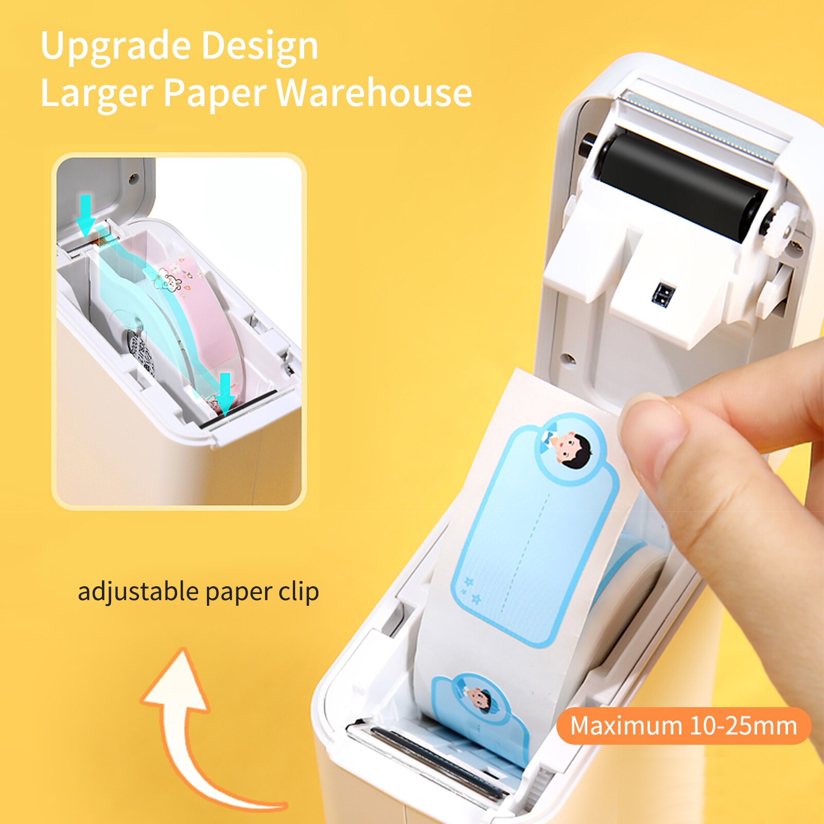 NIIMBOT D101 Portable Wireless Label Maker Machine Mini Pocket Thermal Label Printer 10-25mm Label Width for Retail Store Home