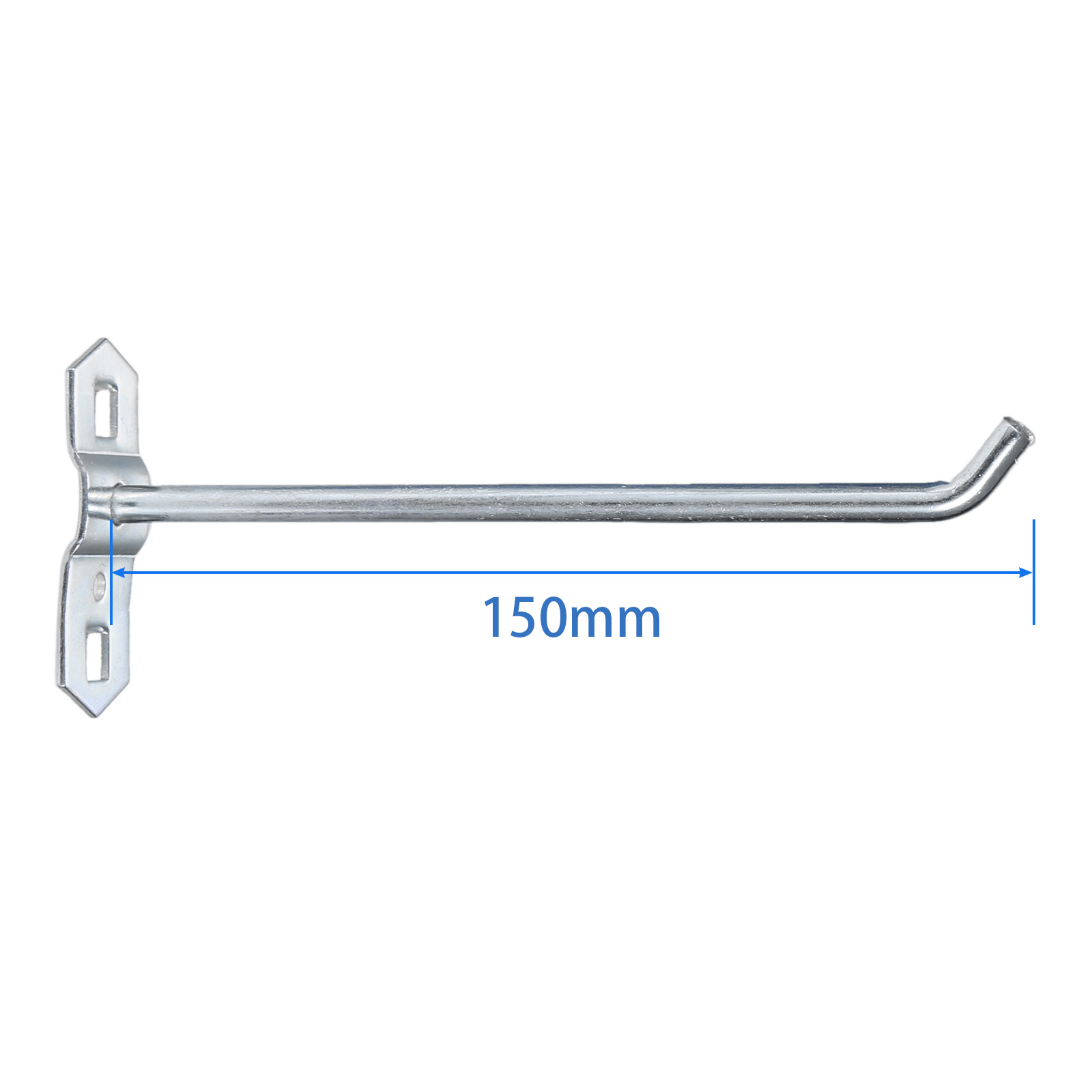 Crochet mural en acier, support de rangement pour outils, Garage, jardin, cuisine, organisateur, marteau, pinces, bobine, scie, clé, rubans: 150mm Single