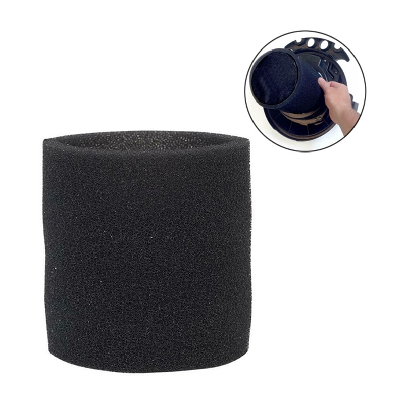 Sponge Filter Cover Sleeve Cotton For Genie Shop-Vac Wet/Dry Vacuum Cleaner Parts Accessories Black Foam Filter