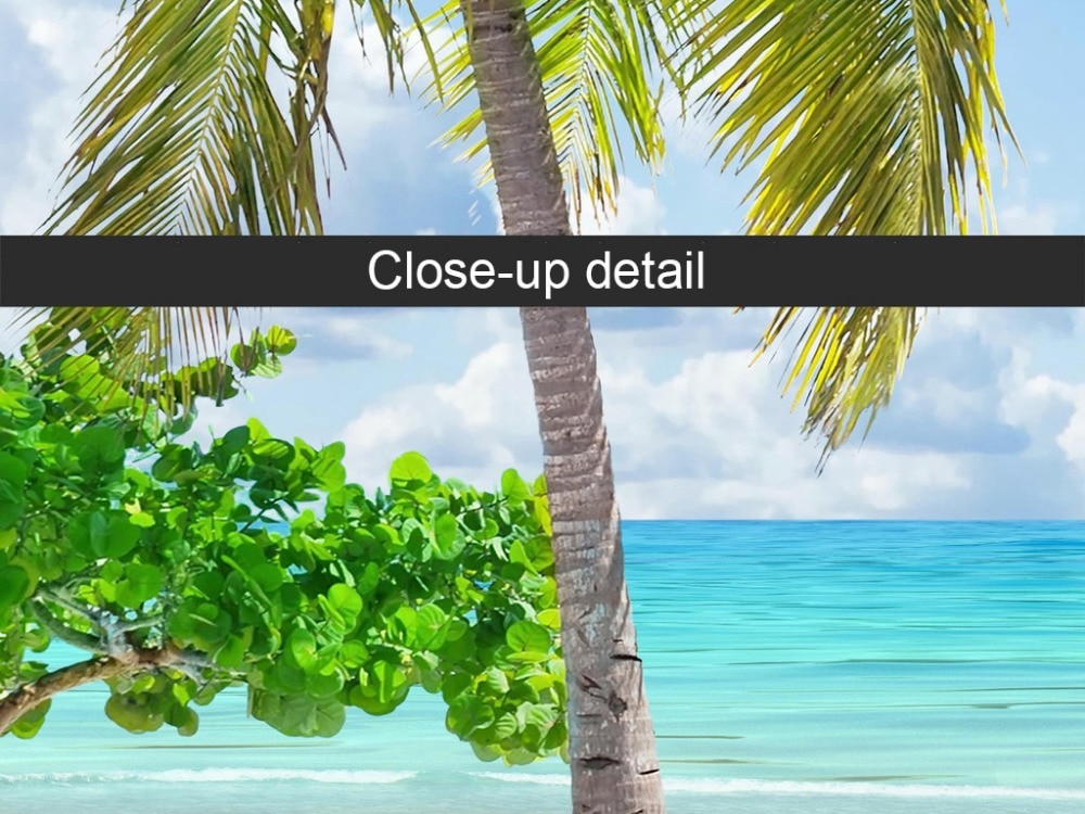 Waterproof Self-adhesive Wall Stickers Backdrop Wall Mural Hotel Living Room Wallpaper Decal Coconut Palm Beach