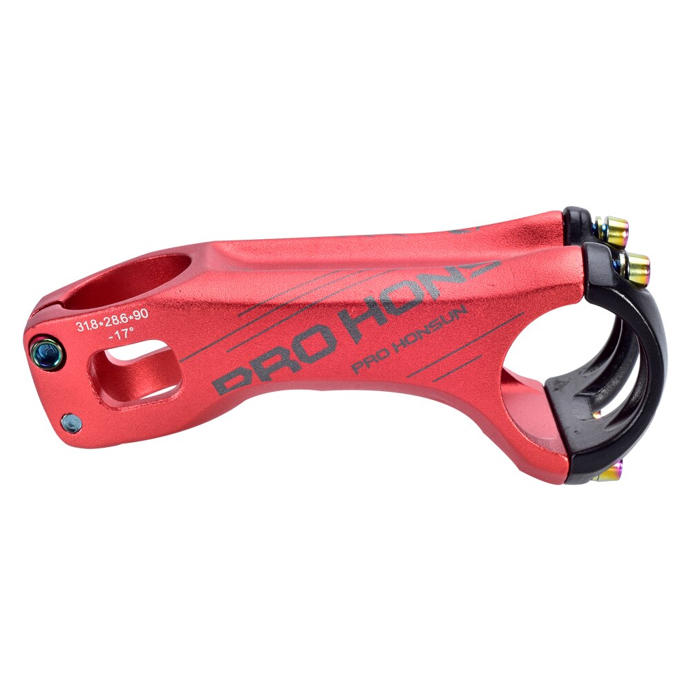 HONSUN PRO bicycle stem 17 Degree Angle MTB Bicycle Stems Parts 70mm High-Strength 31.8mm Stem for XC AM MTB Mountain Road Bike: 70MM red