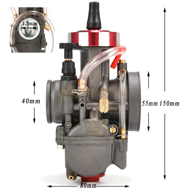 Universal Carburetor 4T Engine PWK 28 30 32 34mm For 150-400 CC Modify Off Road Motorcycle UTV ATV With Power Jets: PWK 32MM