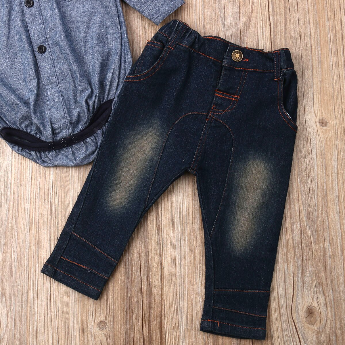 Nyfödda pojkar bröllopsfest smoking kostym 0-24 månader babybody+hatt+strumpor+skor kläder & set gentleman baby shower