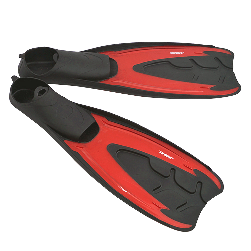 Sfit snorkelen duiken zwemmen vinnen sport voet vinnen flippers flexibel comfort volwassen beroep duiken vinnen water zwemvinnen: Rood / 38-39