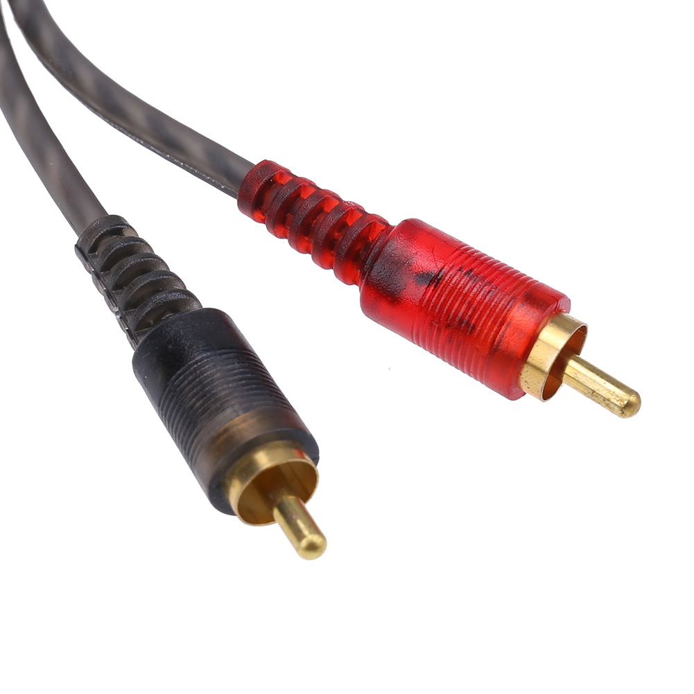 RCA 1 hembra a 2 macho Y adaptador divisor conector 1 hembra a 2 macho RCA Y cable divisor para sistema de Audio de coche reproductor de subwoofer