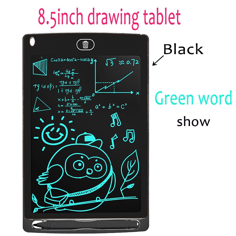 8.5inch LCD Writing Tablet Children&#39;s Magic Blackboard Digital Drawing Board Kids Tablet Painting Pad Educational Toys for: 8.5inch black single