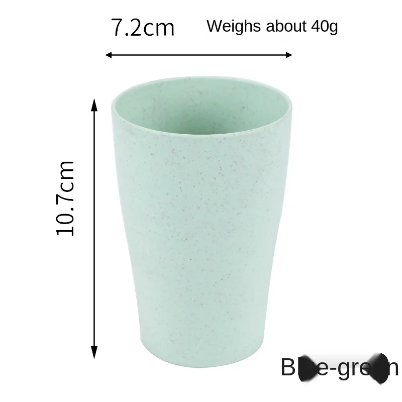 Husholdningskopp, tallerken, frokostblandingsbolle i én pakke, fruktgaffel, servise, risbolle, miljøvennlig plastbolle med hvetestrå: Burgunder