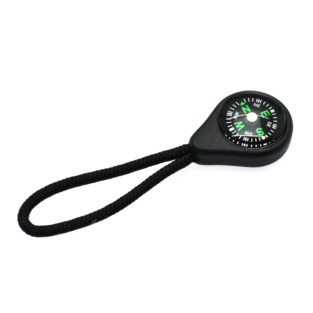 2pcs Plastic Compass Zipper Pull With Strap For Backpack Gym Suit garment Accessories