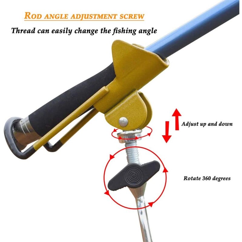Upgraded Rod Holders for Bank Fishing,Fish Rod Holder Ground, Fishing Rod G99D