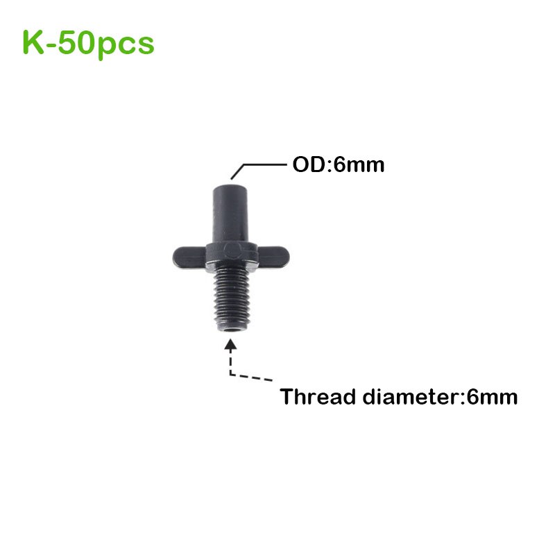 50pcs Garden Irrigation Connectors Barbed Single Double Tee Elbow Drip Arrow Cross Coupling Watering Fitting For 4/7mm Hose: K