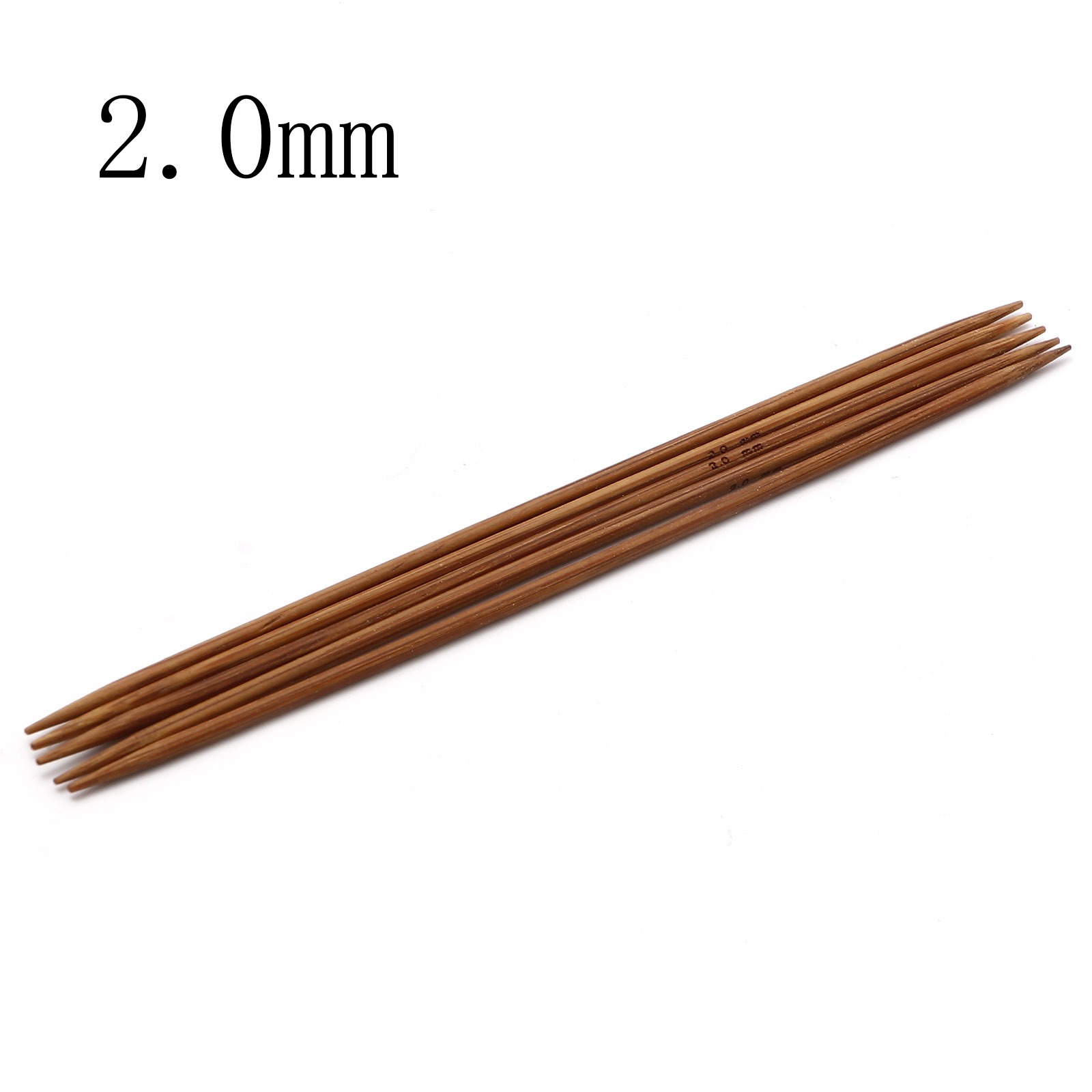 Agujas de tejer de doble punta de bambú hechas a mano, herramienta de aguja de tejer de suéter marrón, herramientas de costura DIY, 13cm de largo, 5-55 piezas, 2,0-5,0mm: Verde militar