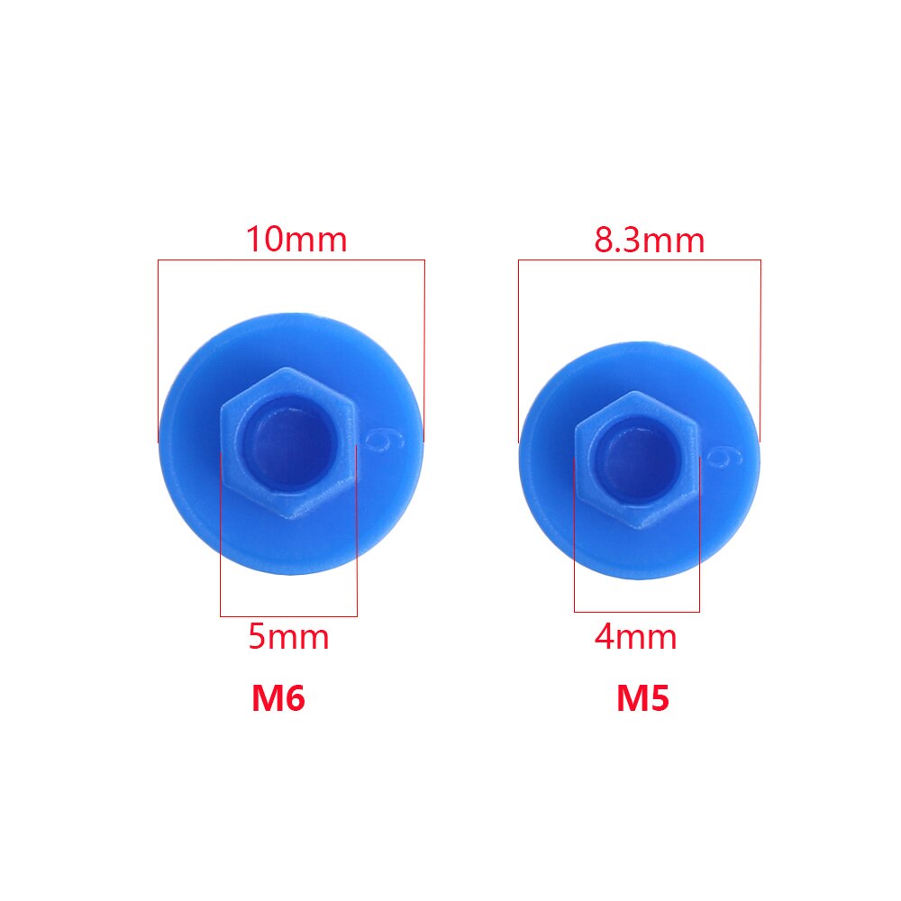10Pcs M5/M6 Schroef Cap Hexagon Bolt Cover Fiets Stuurpen Beschermende Gadget Stofdicht Fiets Accessoires Outdoor Fietsen