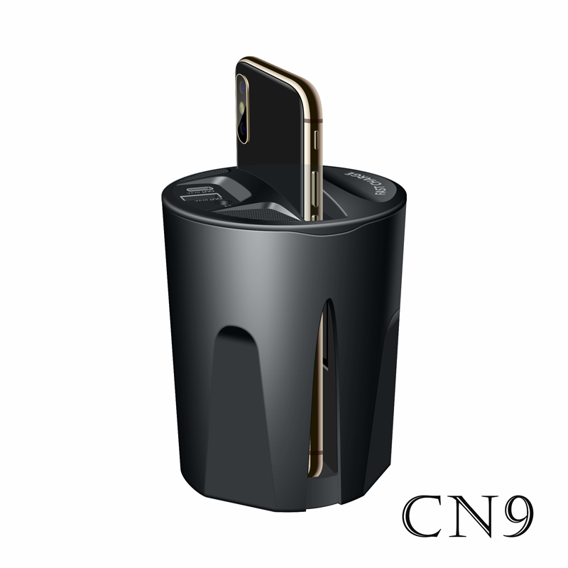 696 X9 QI Car Wireless fast Charger cup for iphone Charge holder Charge Stand for Apple XS MAX/XR/X/8 PLUS for samsung note10/9: CN9